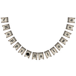 Elegantes Viktorianisches Halloween-Banner Wimpelkette