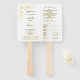 Elegantes Viktorianisches Hochzeitshandfanprogramm Fächer