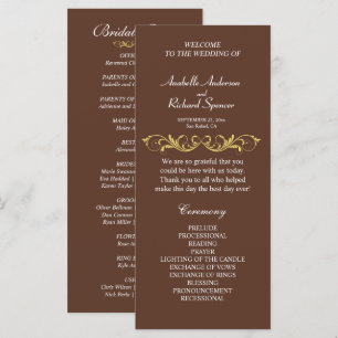 Elegantes Viktorianisches Hochzeitsprogramm