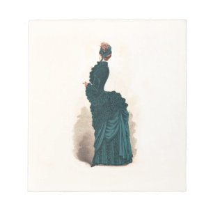 Elegantes Viktorianisches Kleid Mode Kunst und Kul Notizblock