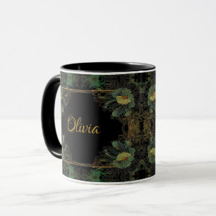 Elegantes viktorianisches melancholisches dunkelgr tasse