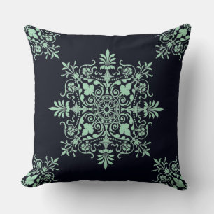 Elegantes Viktorianisches Muster mit floralen Swir Kissen