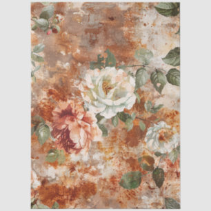 Elegantes viktorianisches rustikales florales Deko Seidenpapier
