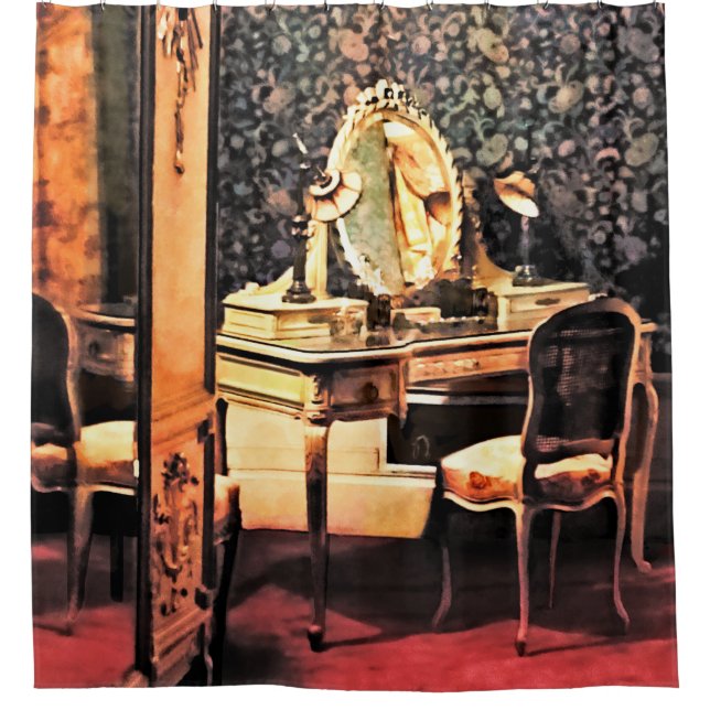 Elegantes Viktorianisches Schlafzimmer Duschvorhang (Vorderseite)