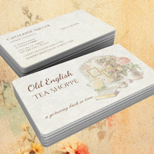 Elegantes viktorianisches Vintage-Antiquitäten-Tea Visitenkarte