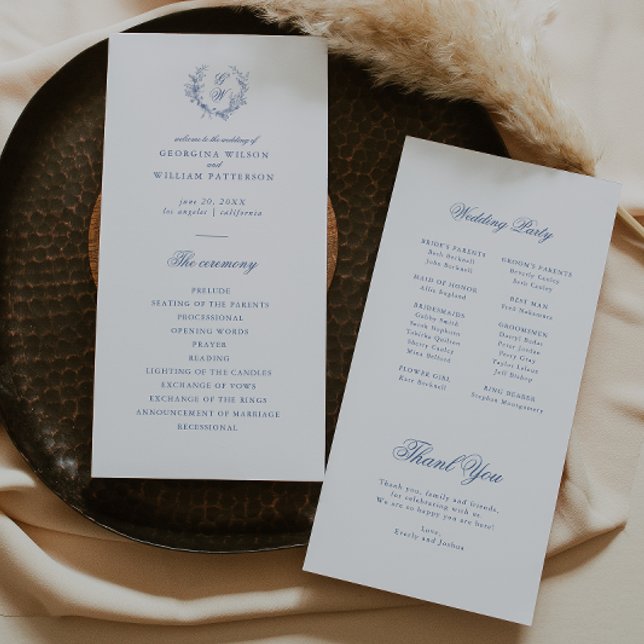 Elegantes Vintag Blue Floral Jouy Flat Programm (Von Creator hochgeladen)