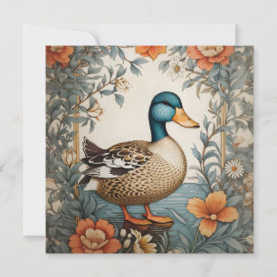 Elegantes Vintag Duck Floral Design