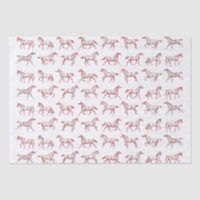 Elegantes Vintag Galloping Pferde Rotes Weißes Tes