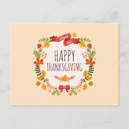 Elegantes Vintag Happy Thanksgiving | Postkarte