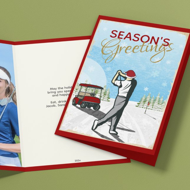 Elegantes, Vintag Inspiriert Golf Foto Weihnachten (Von Creator hochgeladen)