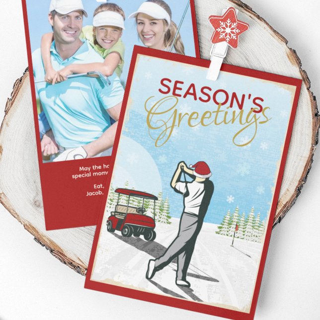 Elegantes, Vintag Inspiriert Golf Foto Weihnachten (Von Creator hochgeladen)