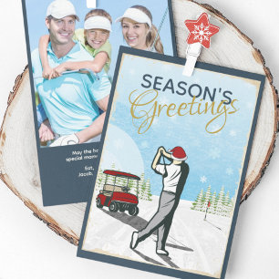 Elegantes, Vintag Inspiriert Golf Foto Weihnachten