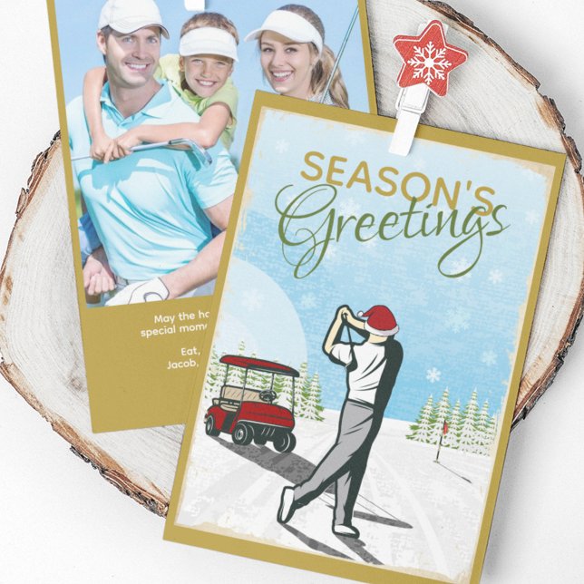 Elegantes, Vintag Inspiriert Golf Foto Weihnachten (Von Creator hochgeladen)