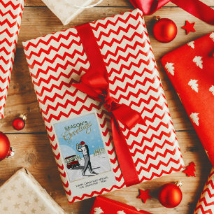 Elegantes, Vintag Inspiriertes Golf Weihnachten Rechteckiger Aufkleber