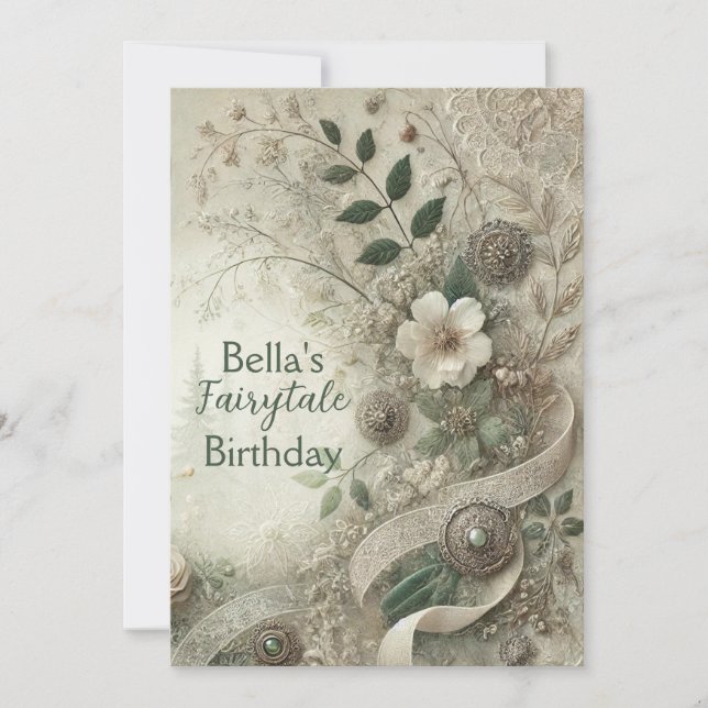 Elegantes, Vintag Inspiriertes Party Einladung (Vorderseite)