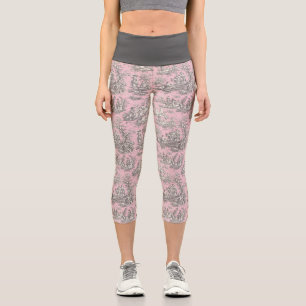 Elegantes Vintag-rosa-graues Spielzeug Capri Leggings