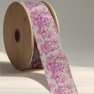 Elegantes Vintag-rosa-graues Spielzeug Satinband