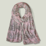 Elegantes Vintag-rosa-graues Spielzeug Schal<br><div class="desc">Vintages Retro rosa graues Spielzeug de jouy Scarf. Genießen Sie den Schrank mit der zeitlosen Eleganz von toile de jouy Vintagen Designs, inspiriert durch die exquisiten Motive der französischen heiß rosa Szenen. Diese ausgeklügelten Toile-Drucke sind im Augenblick ein Alltagswut, schöne Designs, die natürliche Schönheit und Charme bringen. Dieser modische Schal...</div>