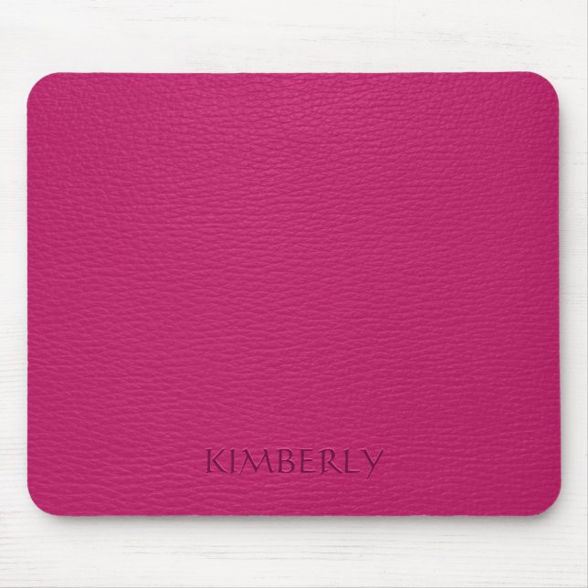 Elegantes Vintag rosa Imitat Leder 2 Mousepad (Vorne)