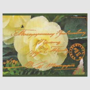Elegantes Vintage-Blumen-Postkarten-Tissue-Papier Seidenpapier