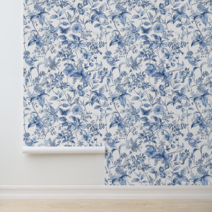 Elegantes Vintage-Blumen-Toile Tapete