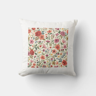 Elegantes Vintage-Blumengarten-Muster Kissen