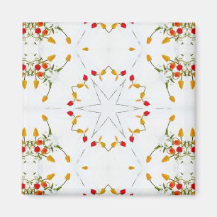 Elegantes vintage Blumenmuster Magnet