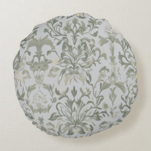 Elegantes Vintage-Blumenmuster Rundes Kissen