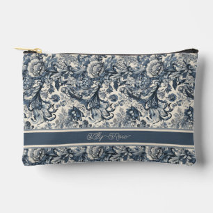 Elegantes Vintage-Blumenmuster Toile Fleurie Zubehörtasche