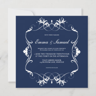 Elegantes Vintage Blütenmeer Terminankündigung Save The Date