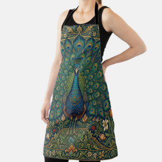 Elegantes vintage-bohemian-Pfau-Design Schürze