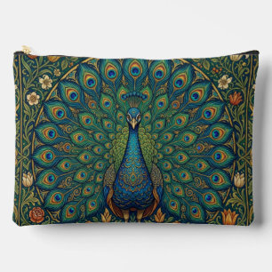 Elegantes vintage-bohemian-Pfau-Design Zubehörtasche
