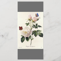 Elegantes vintage botanisches Kunstgrau Lesezeiche