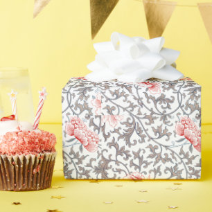 Elegantes vintage-botanisches Muster in neutralen  Geschenkpapier