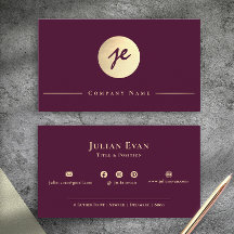 Elegantes Vintage-Burgunder-Wein-Goldschrift-Monog