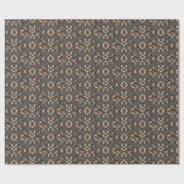 Elegantes Vintage-Damask-Blumen-Geschenkpapier Geschenkpapier