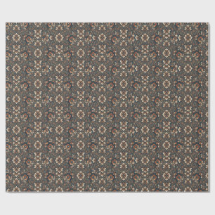 Elegantes Vintage-Damask-Blumen-Geschenkpapier Geschenkpapier