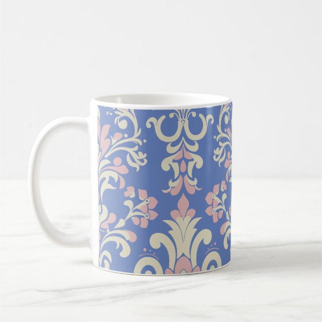 Elegantes Vintage-Damaskus-Geschenk für sie  Kaffeetasse (Links)