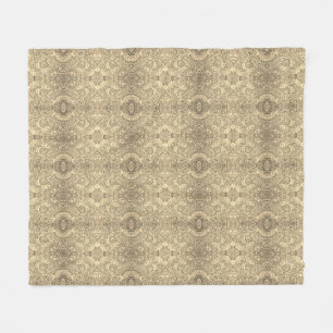 Elegantes vintage Damastmuster Fleecedecke