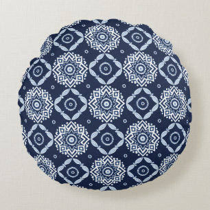 Elegantes vintage-dekoratives Blumenmuster Rundes Kissen