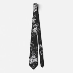 Elegantes vintage dunkles moody schwarz-graues Blu Krawatte