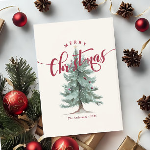 Elegantes Vintage Frohe Weihnachten Skript Rustika
