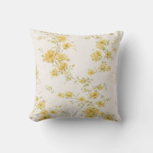 Elegantes Vintage-Gelbrosen-Blumenmuster