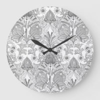 Elegantes Vintage grau-weißes Blumenmuster