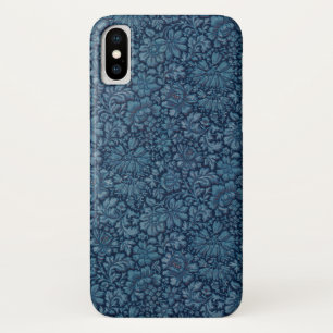 Elegantes Vintage Indigo Blau Floral Case-Mate iPhone Hülle