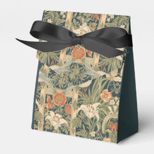 Elegantes Vintage-Nouveau-Blumen-Vogel-Muster Geschenkschachtel