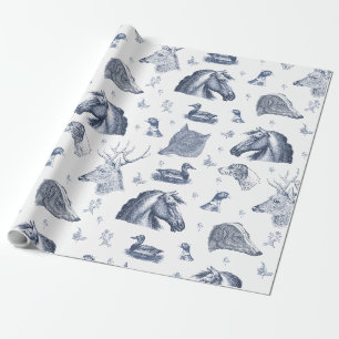 Elegantes Vintage-Pferd Englische Landjagd Geschenkpapier