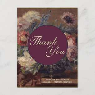 Elegantes Vintage-Rosa-Blau-Biva-Körbchen mit Pfin Postkarte