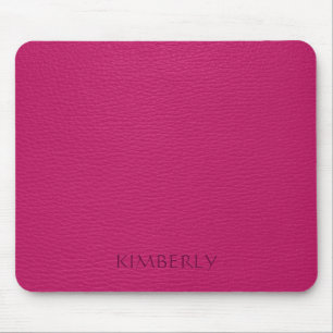 Elegantes Vintage-Rosa-Faux-Leder 2 Mousepad