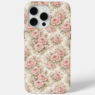 Elegantes vintage Rosen nahtloses Blumenmuster Case-Mate iPhone Hülle